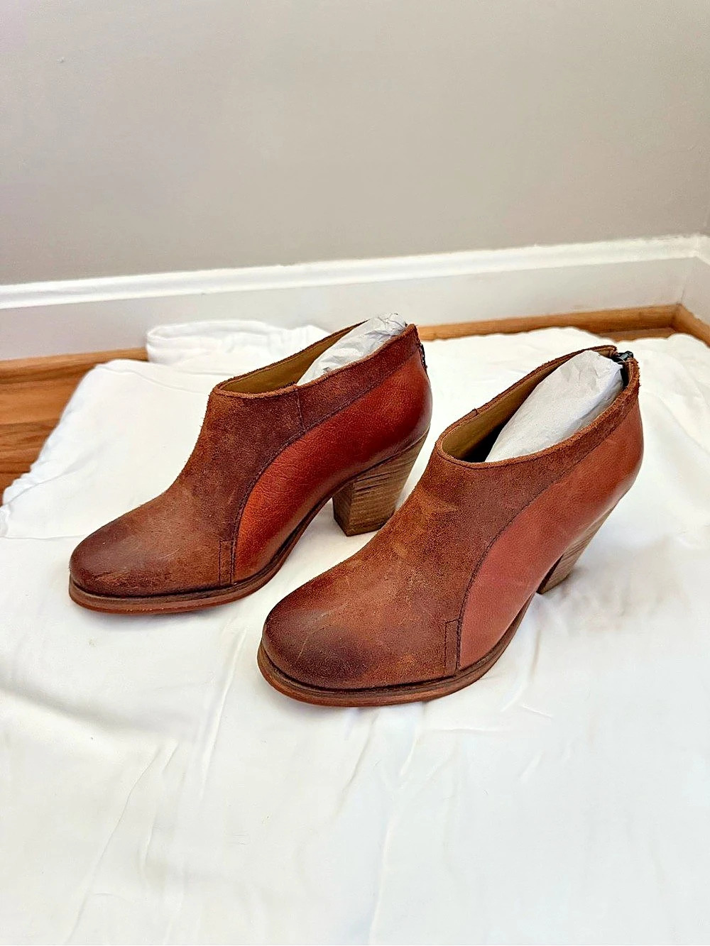 J Shoes Brown Heeled Ankle Boots